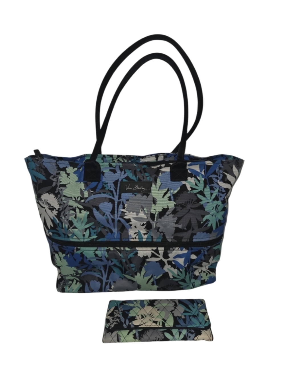 Vera Bradley Lighten Up Expandable Travel Tote Matching Wallet Camofloral